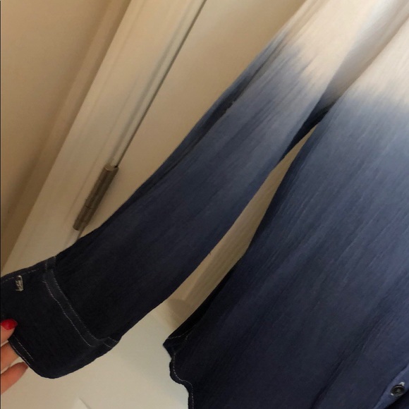 Long sleeve ombré button up shirt - Picture 4 of 4